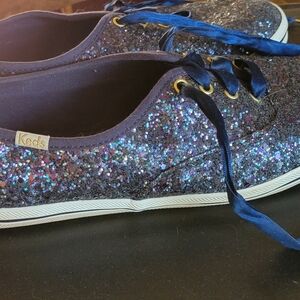 Keds Women's Sparkling Glitter Sneakers - Navy